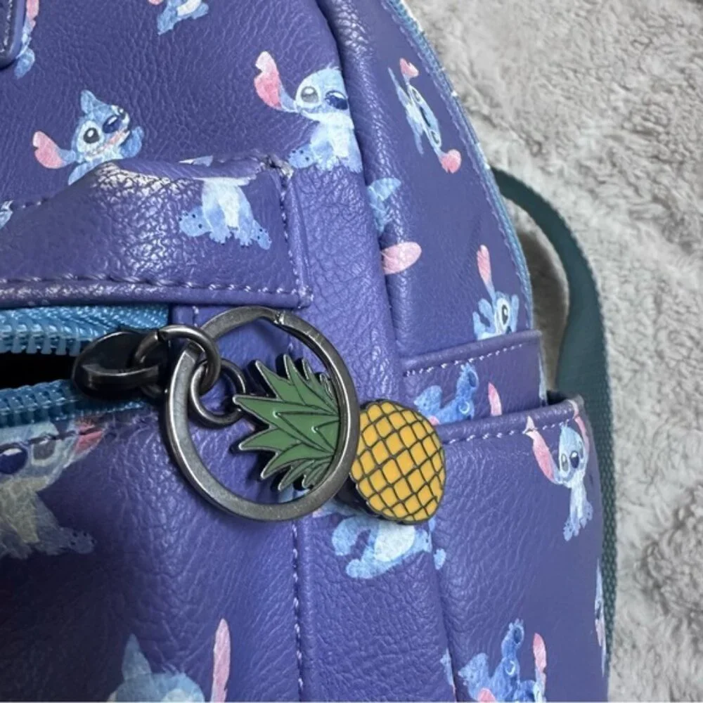 FLAWED Disney x Loungefly | Purple Lilo & Stitch Poses Mini Backpack | One Size